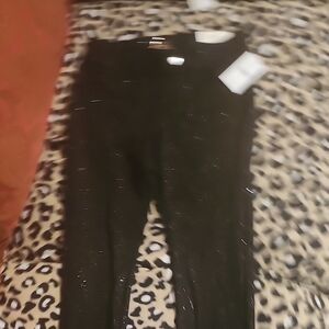 Kids Glittery Black Leggings
